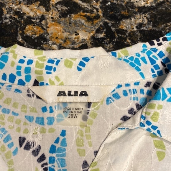 L womens Alia casual 3/4 sleeve button up plus size shirt 18W - Picture 4 of 4